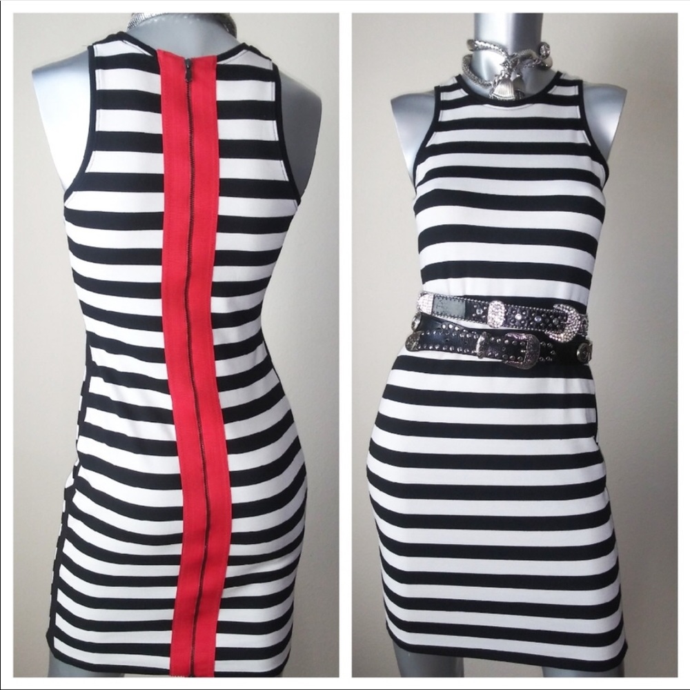 Black & White Rachel Roy Form Fitted Dress